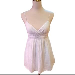 Kingston Boho Babydoll Mini Dress Spaghetti Strap Tunic Size XS